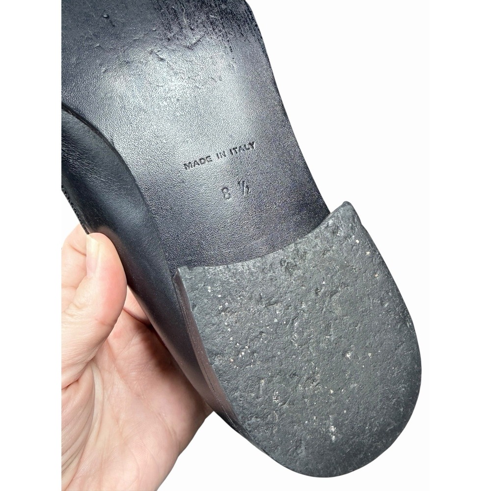 Everlane The Modern Loafer Leather Slip On Stacked Heel Black Womens 8.5 Italy - Picture 10 of 10